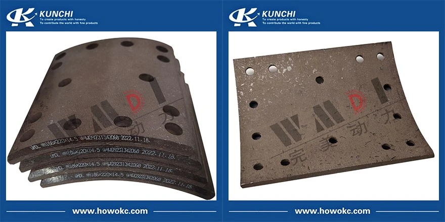 Sinotruk HOWO 14 hole red ceramic brake lining