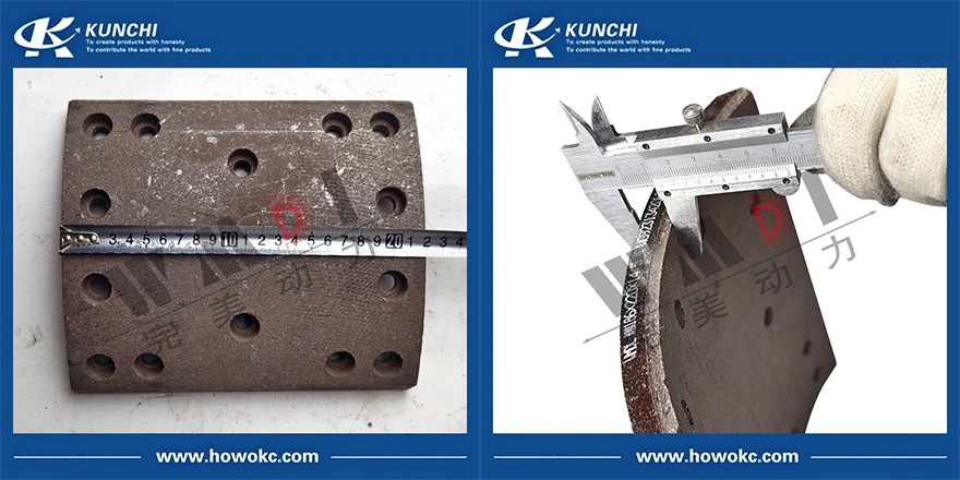 WG9231342068 brake lining size